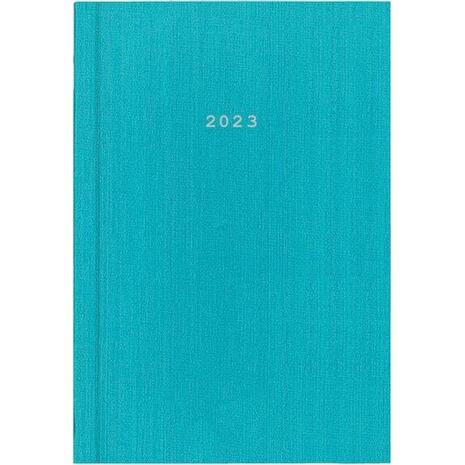 Ημερολόγιο ημερήσιο δετό NEXT Fabric 14x21cm 2023 γαλάζιο